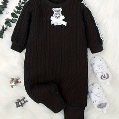 Newborn Baby Girl Cotton Knit Sweater Bodysuit