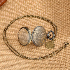 Copper Large Pocket Watch Roman Character Dial Quartz Movement