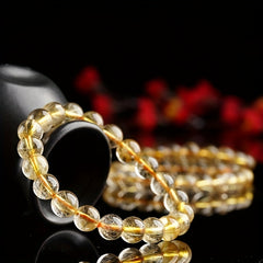 AierCrystal Brazilian Titanium Rutilated Crystal Bracelet