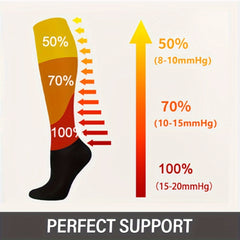 8pairs Compression Sock For Men Women 15-20mmhg Knee High Stocking