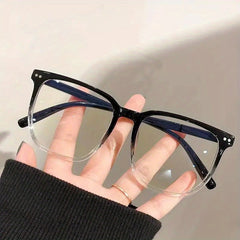 Square Anti Light Glasses For Women Men Jelly Frame Clear Lens Glasses