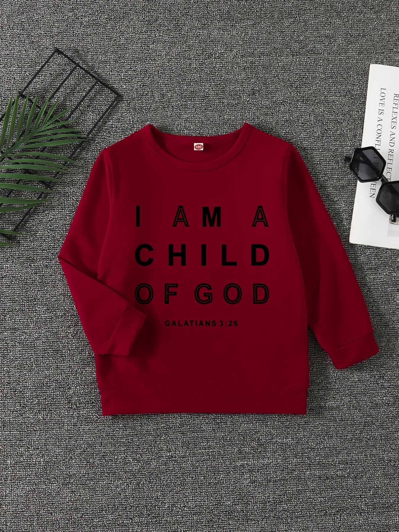 Child of God Boys Sweatshirt Long Sleeve Crew Neck Casual Top