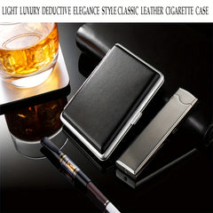 Leather Metal Cigarette Case 20 Box 2 Boxes