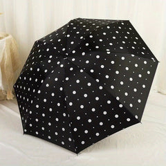 Polka Dot Umbrella Woman Folding Small Fresh Automatic Sun Umbrella