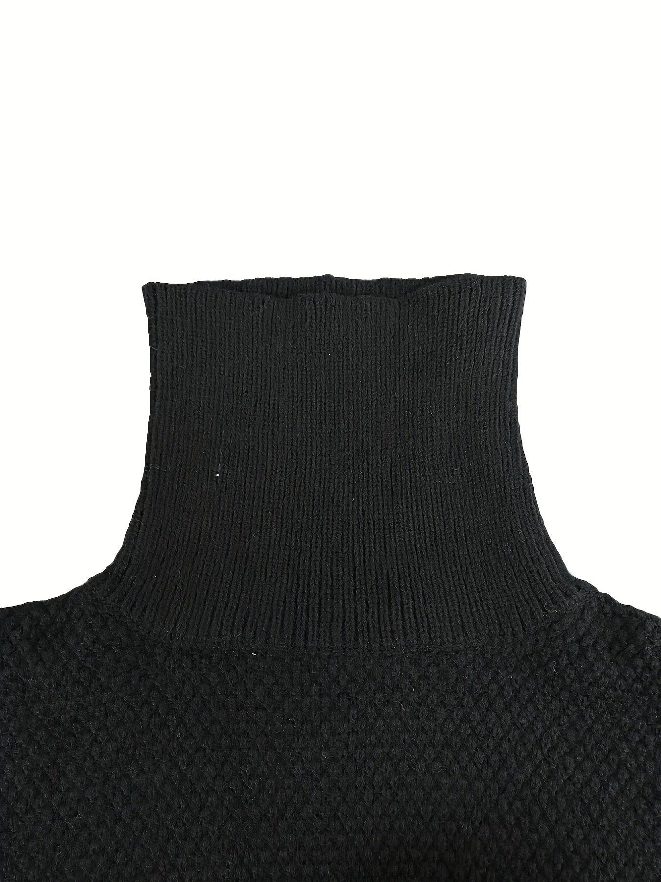 Turtle Neck Split Sleeve Sweater
