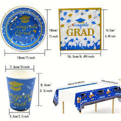Congrats Grad Party Tableware Set - Plates, Napkins, Cups