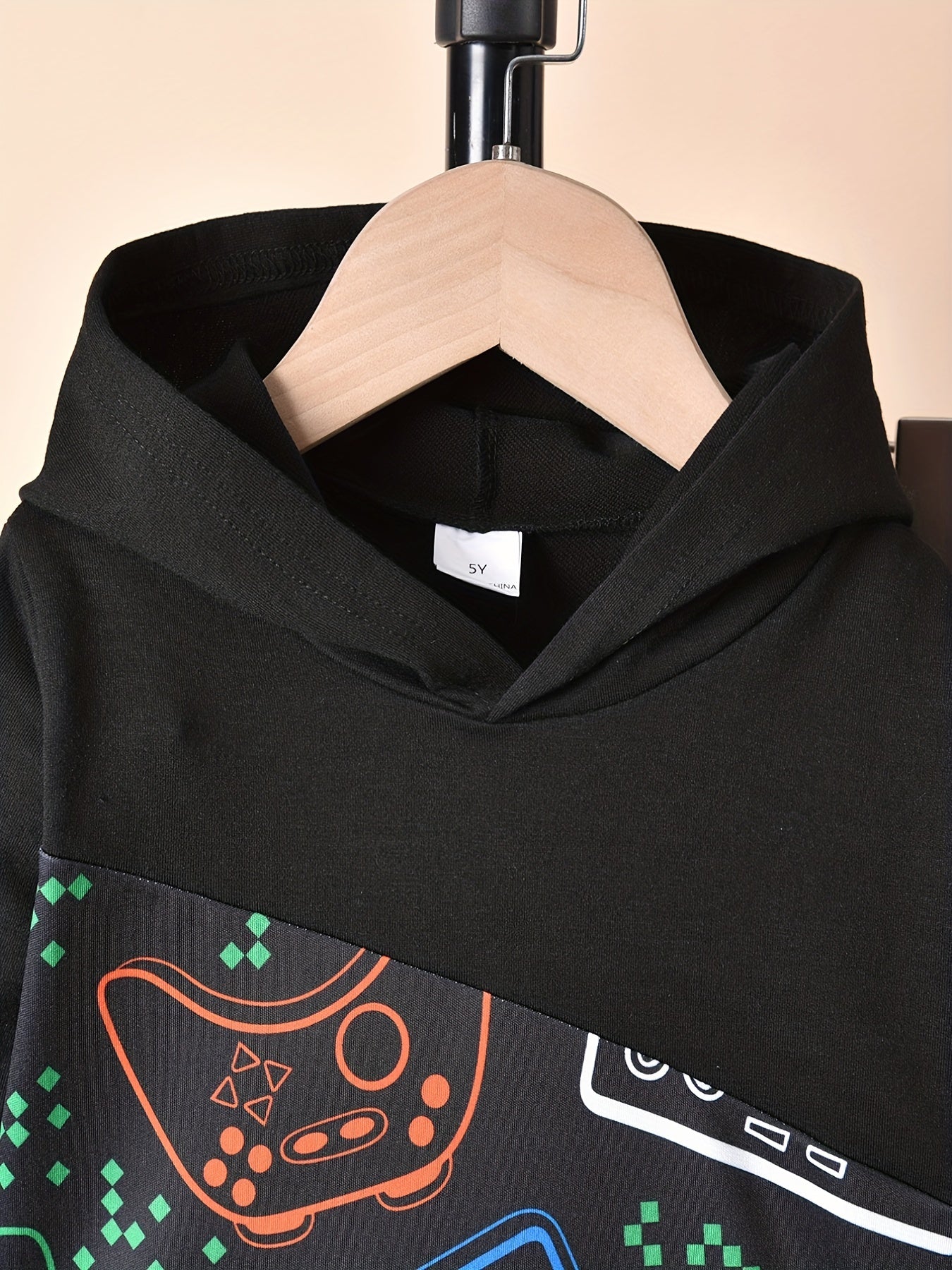 Boy's Cartoon Gamepad Outfit 2pcs Set for Spring Fall
