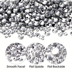 200-3500pcs SS16 Crystal Rhinestones for DIY Crafts Nails Clothes Shoes