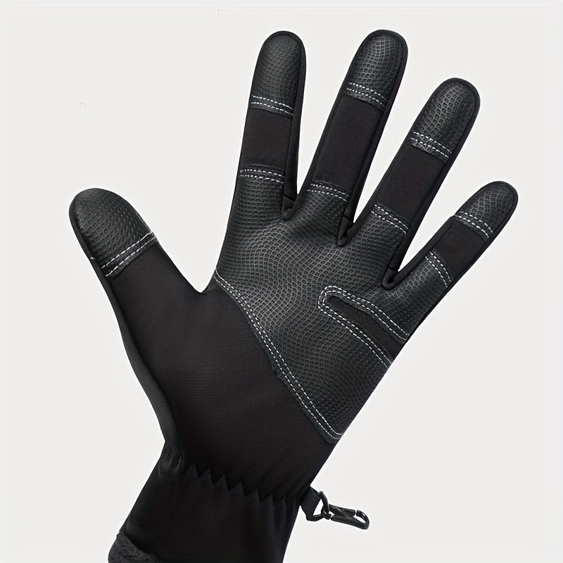 Non-slip Touch Screen Warm Gloves Windproof Waterproof Plus Velvet Gloves