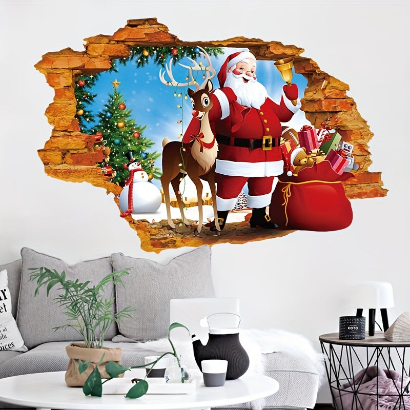 Santa Claus Wall Stickers Christmas Decoration