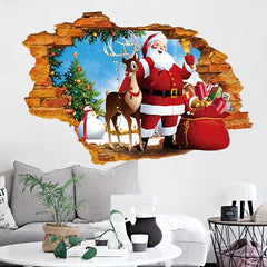 Santa Claus Wall Stickers Christmas Decoration