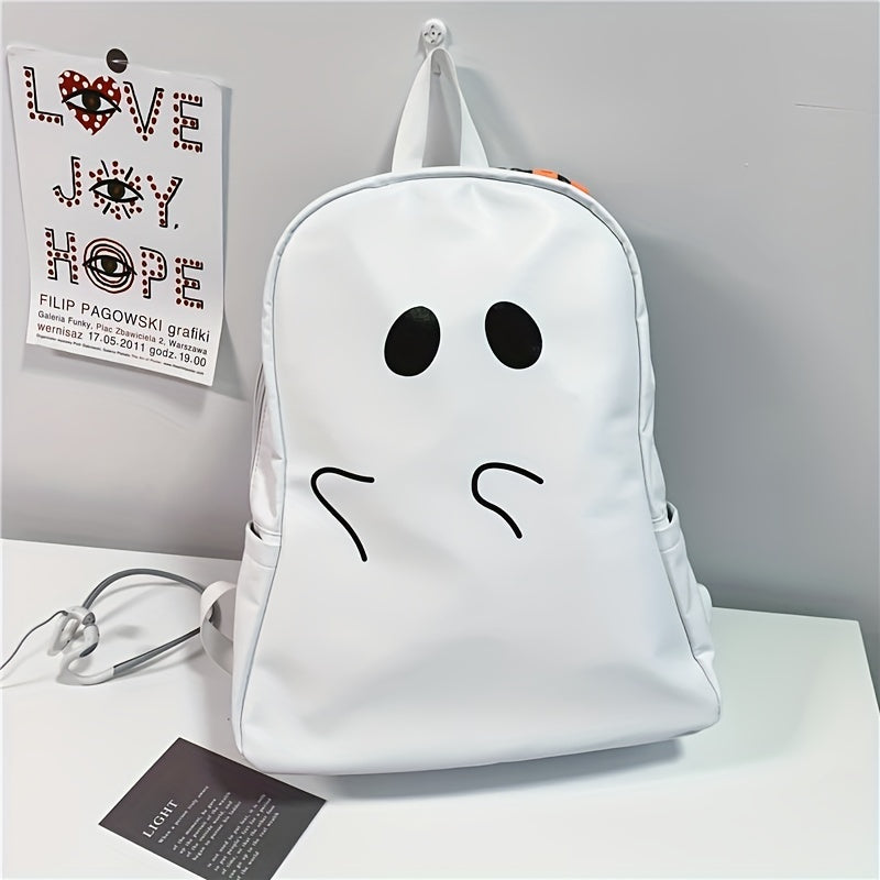 Ghost Shape Backpack Large Capacity PU Leather Backpack