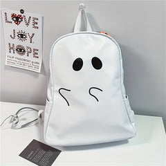 Ghost Shape Backpack Large Capacity PU Leather Backpack