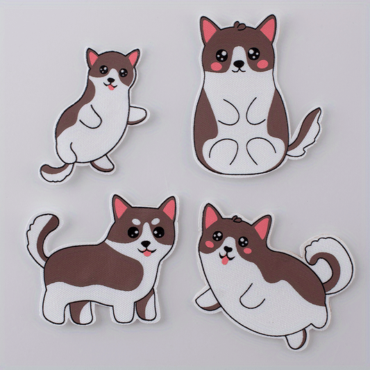 4PCS 3D Cat Pattern Cloth Stickers DIY Costume Decoration