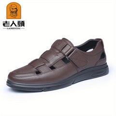 LAORENTOU Men's Leather Sandals Summer Gift For Fathers