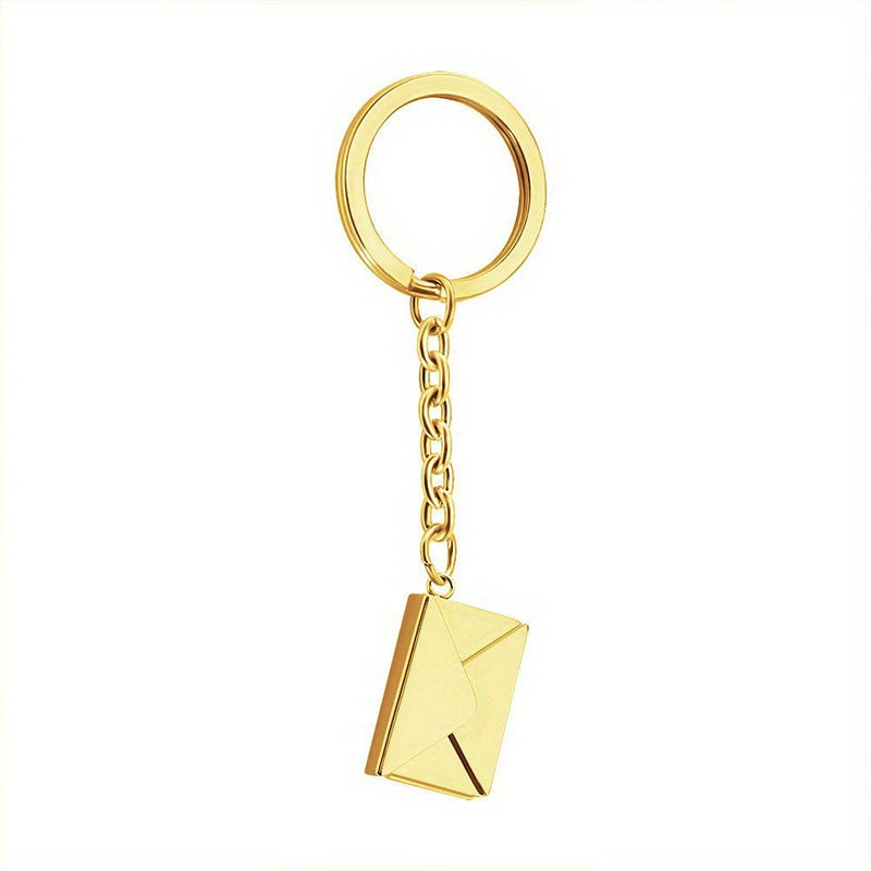 Personalized Engraved Envelope Pendant Keychain