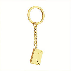 Personalized Engraved Envelope Pendant Keychain