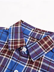 Boy's Plaid Long Sleeve Button Down Shirt