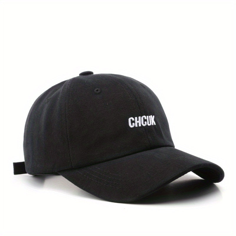 Solid Cotton Baseball Cap CHCUK Embroidered Unisex Couple Sun Hat