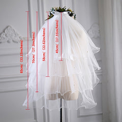 Bridal Wedding Dress Headdress Veil Four-layered Ball Gown Hair Accessories