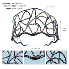 Beaded Crystal Mesh Hairband Headband Party Decor