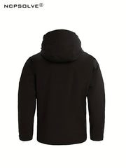 Men's 3 In 1 Outdoor Sports Hooded Jacket Waterproof Windproof Warm Hiking