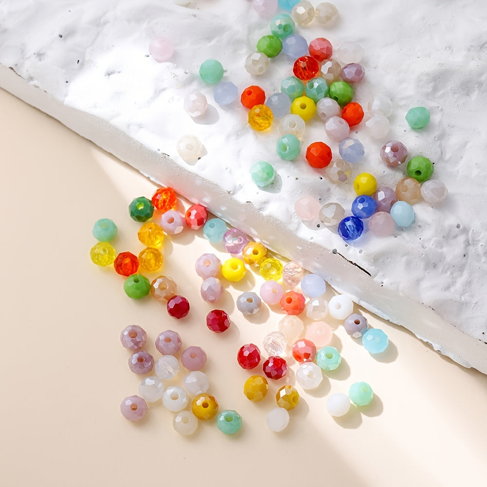 126pcs Multicolor 3mm 4mm Austria Faceted Crystal Glass Beads DIY Jewelry Making