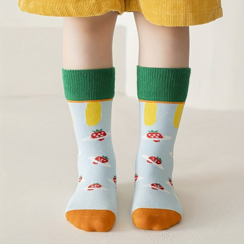 5 Pairs Children s Socks Girls Casual Sports Socks Letters Print Street Style