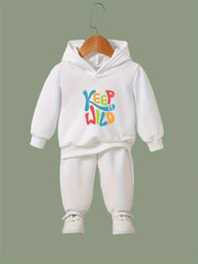 Yeep Wild Pattern Hooded Sweatshirt Girls Comfy Hoodies & Sweatpants