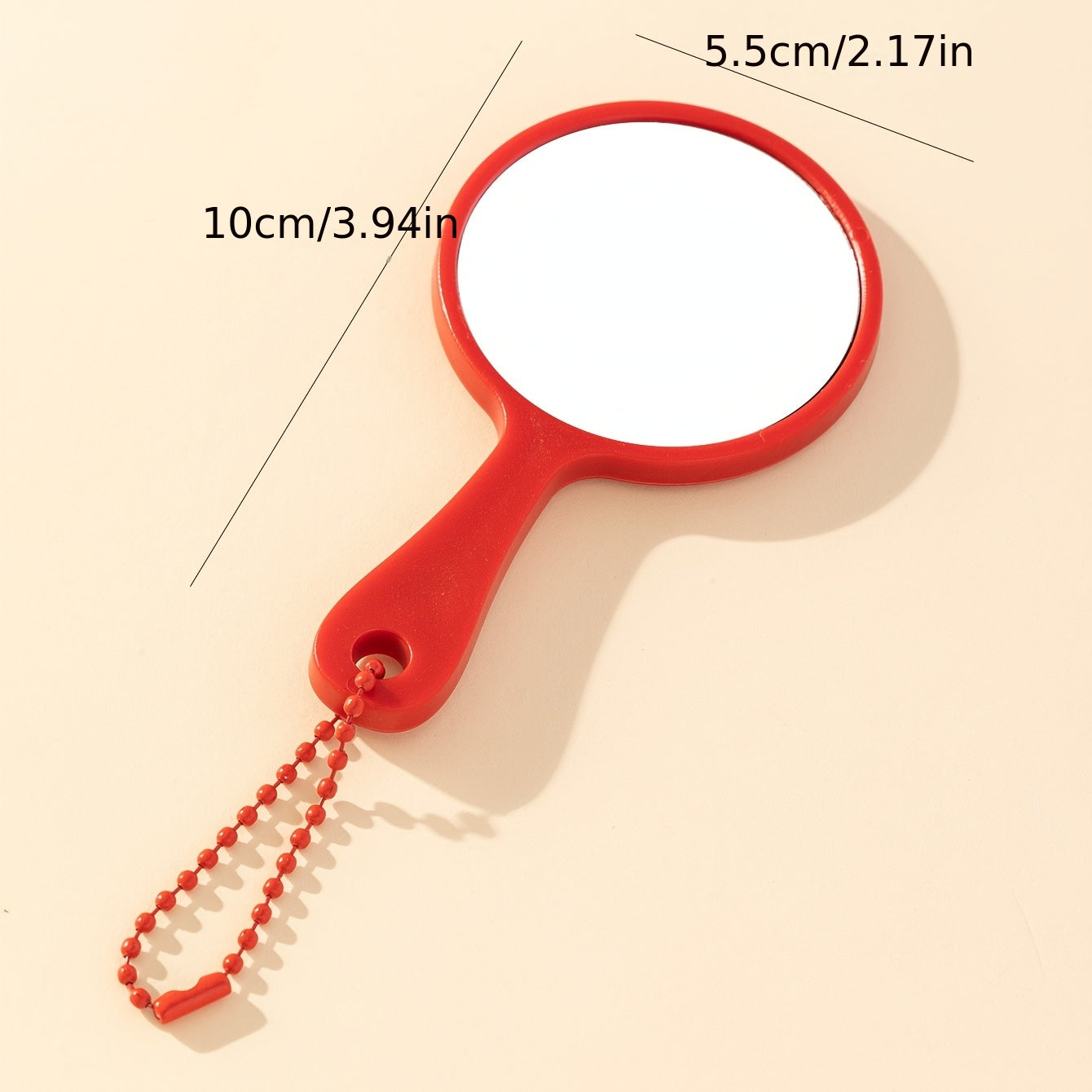 Small Round Hand Mirror with Chain for Makeup Cosmetic Touch Up