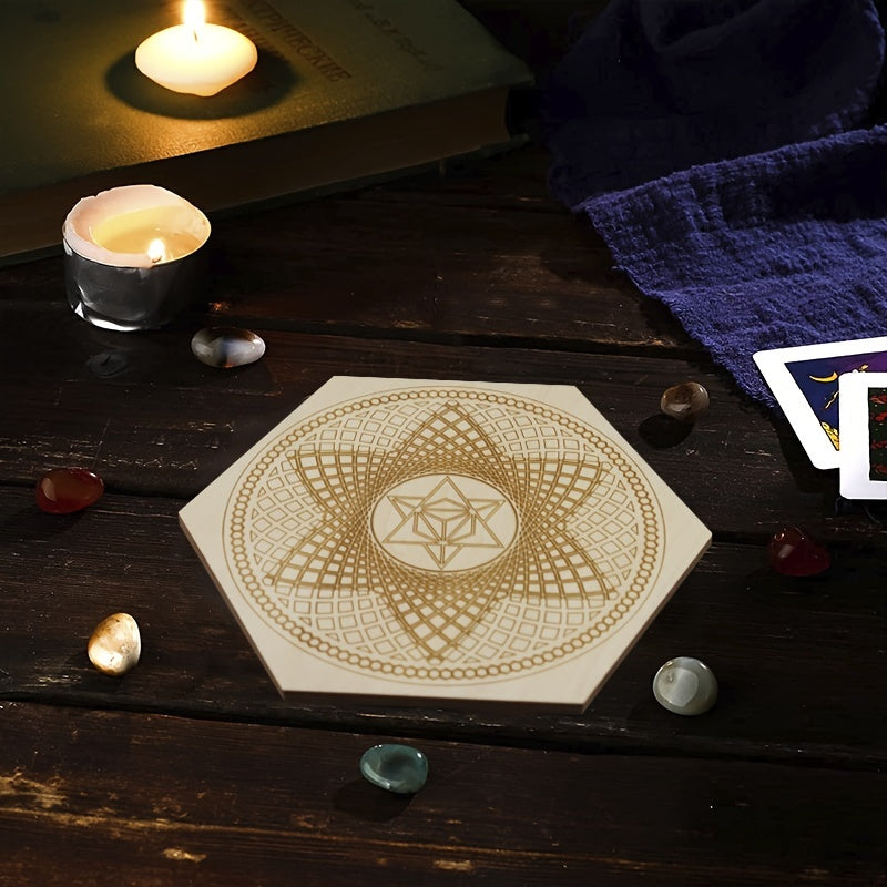Wooden Crystal Grid Board 6-10 Inch - Metaphysical Pendulum Board