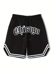 LA 58 Stripe Comfy Shorts Men's Elastic Waist Drawstring S
