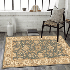 Aqua American Classic Pattern Large Carpet Area Carpet Living Room Bedroom