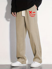 Men's Loose Fit Mopping Pants Casual Drawstring Joggers