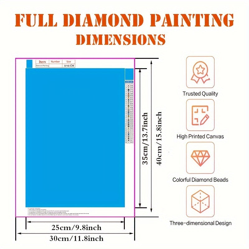 DIY Cat Diamond Painting Set 30x40cm Frameless