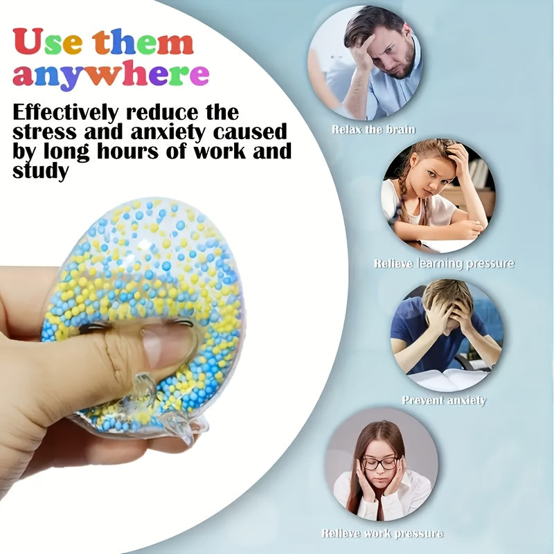 Octopus Sensory Ball Squeeze Toy with Colorful Beads for Kids & Adults