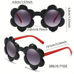 Flower Frame Sun Protection Sunglasses for Boys Girls Teens