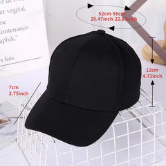 Solid Baseball Cap Blank Cap Couple Peaked Hat For Men And Women
