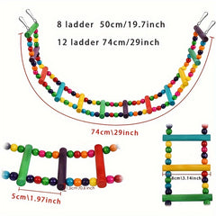 Colorful Parrot Swing Bridge Climbing Ladder