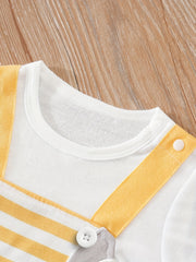 Baby Boys Koala Graphic Striped Romper Jumpsuit Clothes