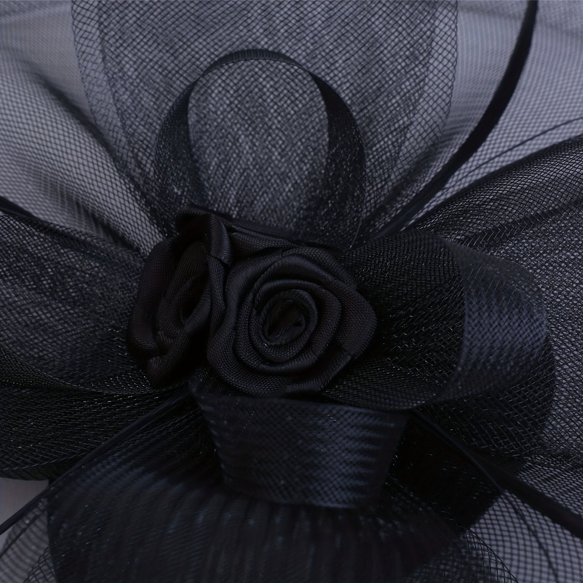 Mesh Head Piece with Faux Feather Hair Accessories for Party