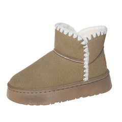 Plush Lined Furry Thermal Thick Sole Heighten Snow Boots