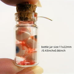Funny Eyeball Earrings in Glass Bottle Halloween Gift