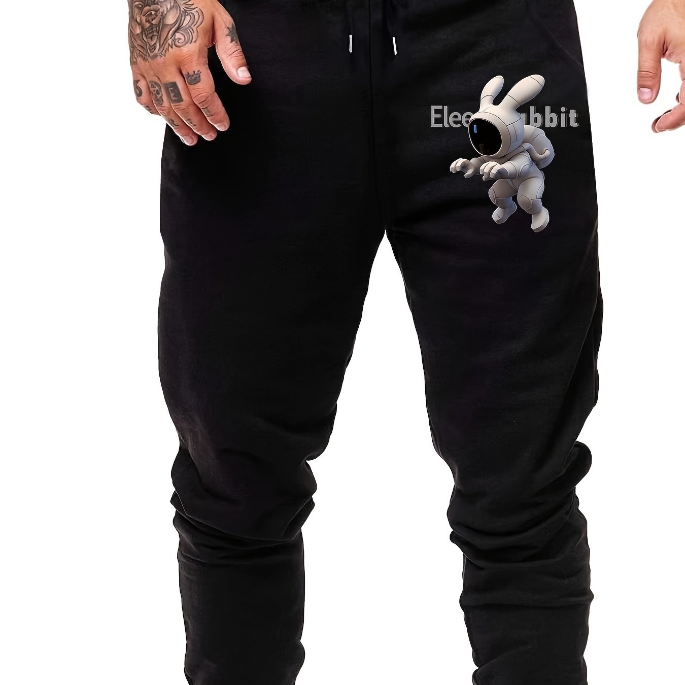 Men's Astronaut Print Drawstring Sweatpants