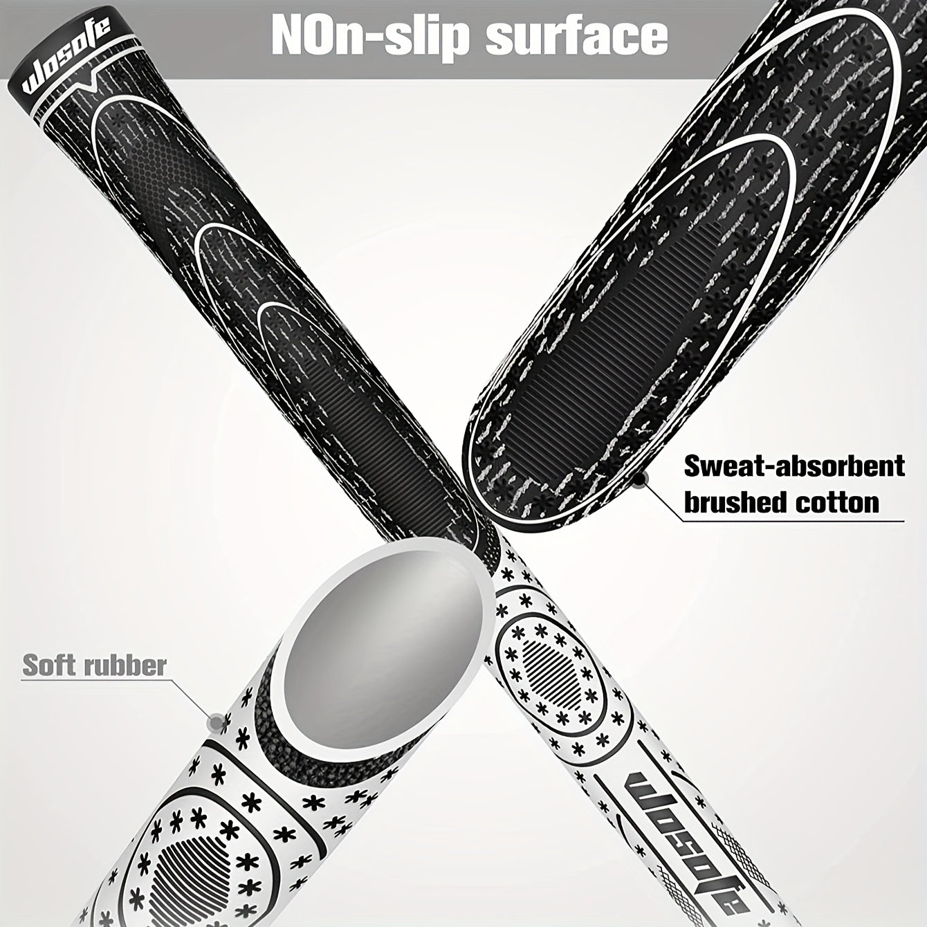 13pcs Golf Grips Cord Hybrid Durable Non-slip Rubber Thread Grip