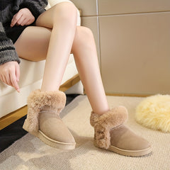 Non Slip Thickened Medium Tube Snow Boots Comfortable Warm Outdoor Shoes