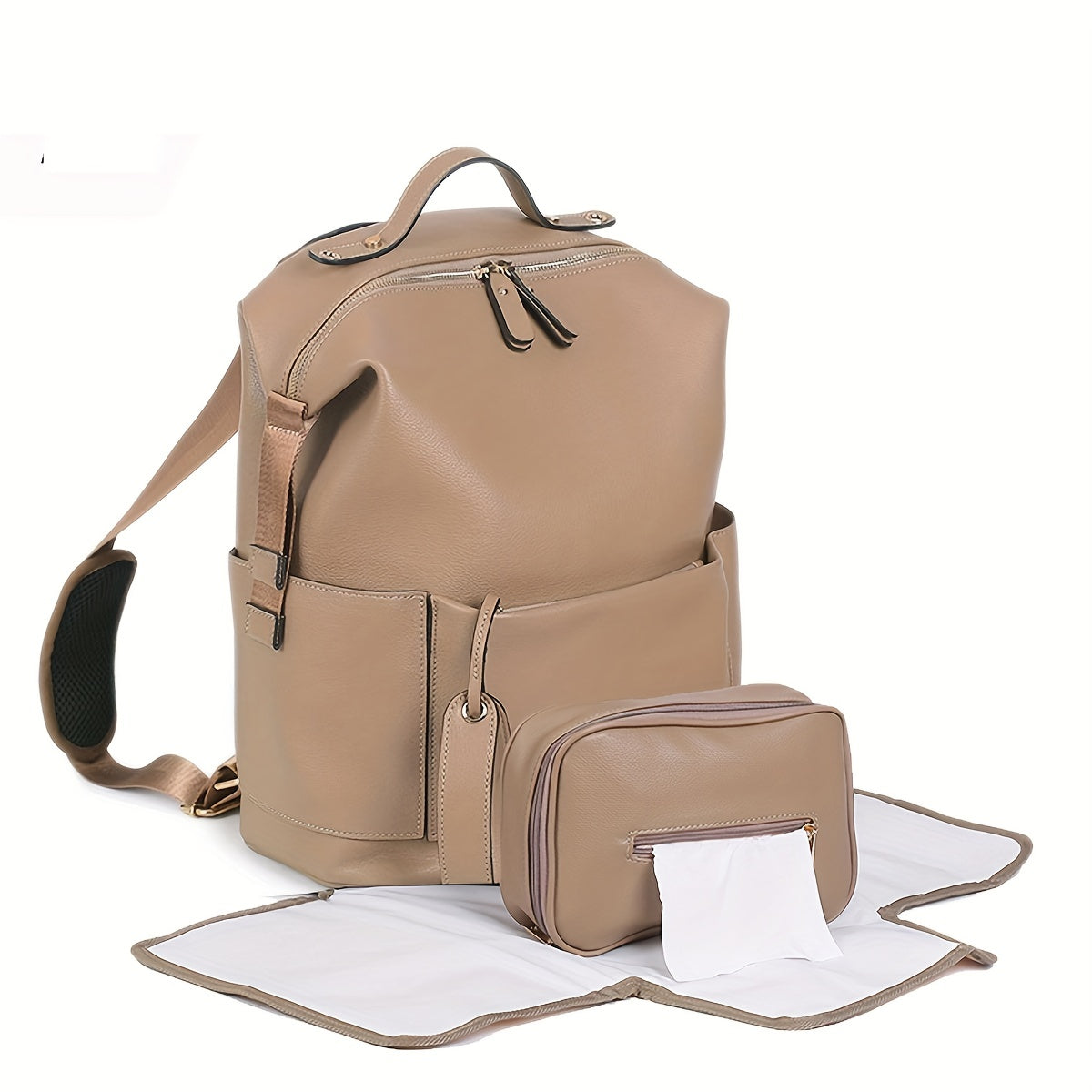 PU Mommy Backpack Mother And Baby Bag for Outgoing Activity