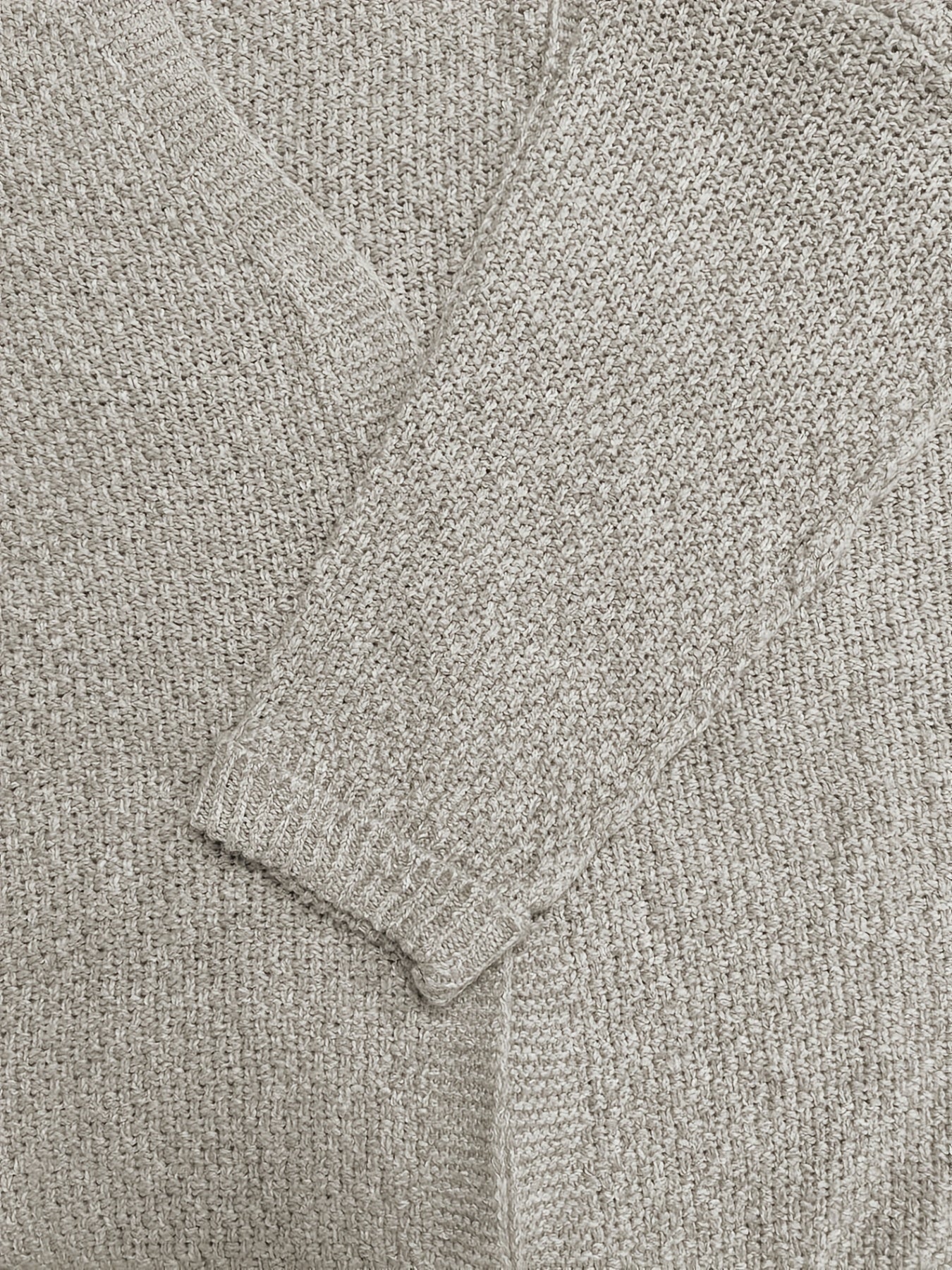 Solid Long Sleeve Open Front Knit Cardigan
