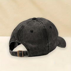 Purple Faith Embroidery Baseball Cap Unisex Washed Distressed Sun Hat