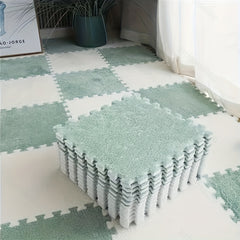10pcs Durable Bedroom Carpet Splicing Mats Full Coverage Living Room Mats
